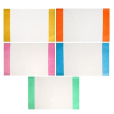 Set of covers for notebooks and diaries, 5 pieces - 5 colors, 355 x 230 mm, density 110 md, transparent, color valve