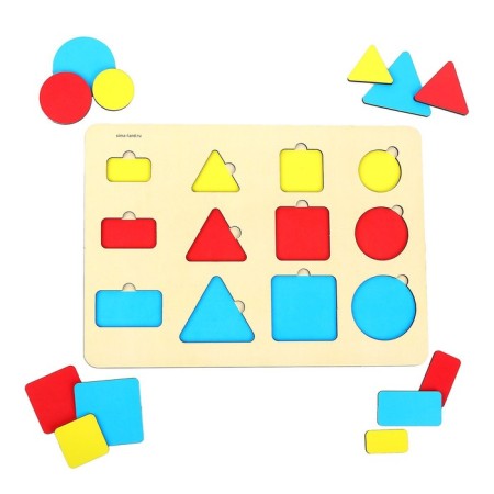 Board "Geometric Figures", 12 inserts-3