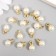 Decor for creativity plastic "Pearls with a loop-ring" set of 15 pcs 1.2x0.8x0.8 cm