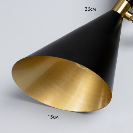 Sconces "Murano" 2he27 40W black and gold 16x26x40 cm-4