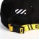 Men's cap with Danger ribbon, black color, rr 56