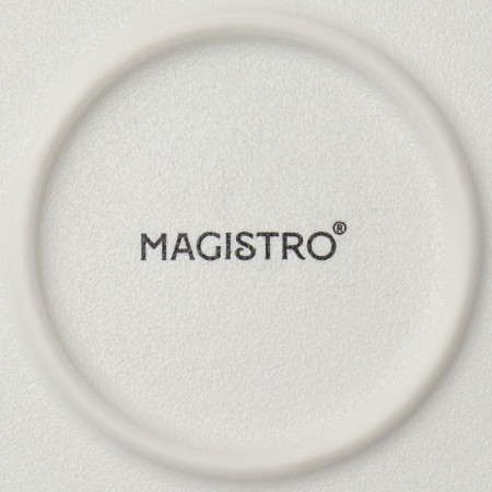 A set of plates of dining porcelain Magistro Lofty, 6 objects: D = 26.7 cm, white color-5