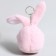 Soft toy "Bunny" on a key fob, 8 cm, pink color