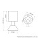 The support is furniture, adjustable, aluminum, d = 50 mm, h = 100 mm, matte chromium color