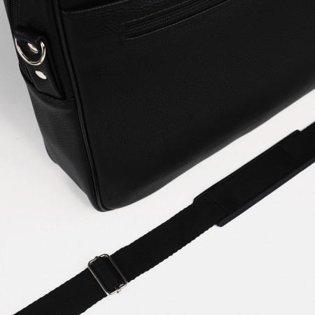 Business Business on a zipper, Textura, 2 external pockets, black color-4
