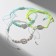 Set 3 bracelet "Sea" shell, heart, color, 7 cm