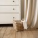Basket for storage of manual weaving, with handles, square, jute, 27x27x31 cm