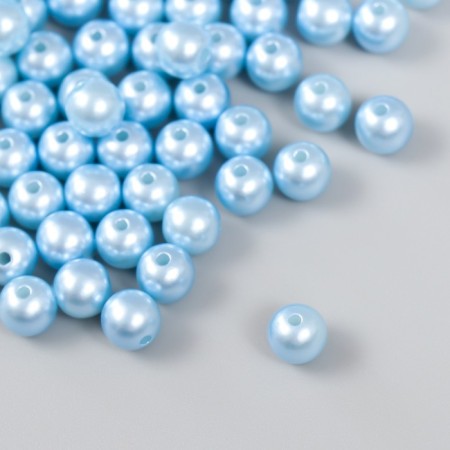 Set of beads "needlework" plastic, diameter 8 mm, 25 g, blue