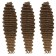 Hollywood Africolocons, 60 cm, 270 grams, dark-brown/light-brown color HKB18T/16 (Catherine)