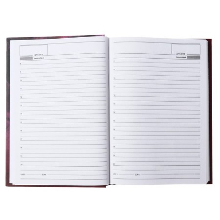 The diary is low on the stitch, A5, 160 sheets, cardboard 7BC, matte lamination, selective varnish "Delicate flower"-7