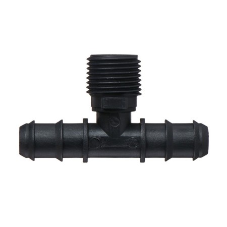 T-shaped tee, external thread 1/2 ", for hoses 1/2" (12 mm)-3/4 "(19 mm), plastic