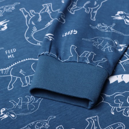 Pajamas for boys, jeans color, height 134 cm-2