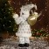 Santa Claus "In the patterned caftan" Music moves his head, 43 cm, white-golden