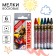 Wax pencils, set of 6 colors, height 8 cm, diameter 0.8 cm, transformers
