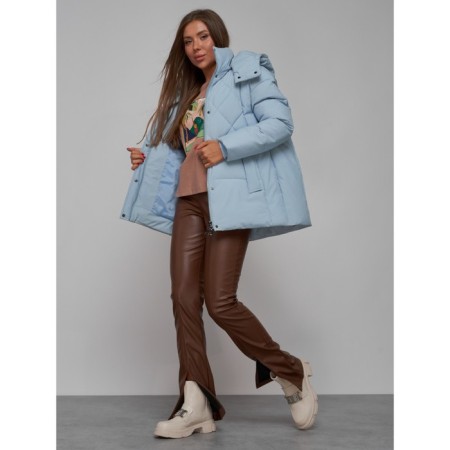 Winter jacket female, size 50, blue color-14