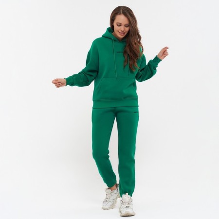 Women's costume (sweatshirt/trousers), dark green color, size 42 (s)