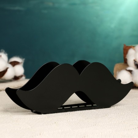 Napkin "mustache" 20x3cm, black-1