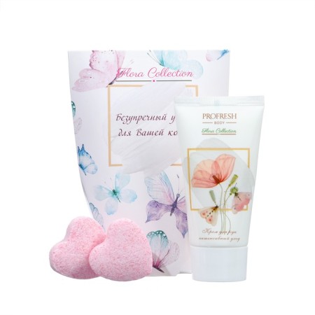 Gift set Profresh: hand cream, 50 ml + seething bath for bath, 2 pcs 20 g