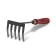Small straight rakes, 5 teeth, length 25 cm, metal, wooden handle, Greengo