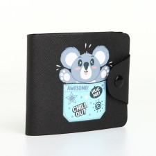 Wallet on the button, the color is black