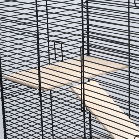 Chinchilla cage (2 wooden shelves), 58 x 40 x 90 cm Mix flowers-4