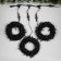 Garland "Clip-Light" 3 threads of 20 m, IP44, UMS, dark thread, 399 LED, white glow, 8 modes, 24 V