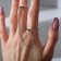 A set of rings 2 pieces "atmosphere" on chains, the color of silver, dimensionless