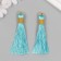 Decor for creativity textiles "Brush. Olivia" Blue set 2 pcs 8x1.2 cm