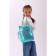 Baby backpack for a girl with sequins "Unicorn", a lightning department, blue color