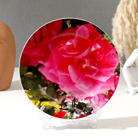 Decorative plate "Rose", D = 17.5 cm