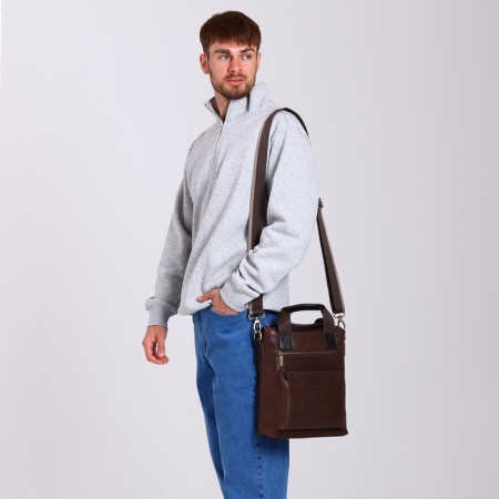 Male bag, igermann, brown color-6