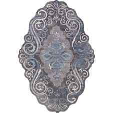 Rectangular carpet Karmen Hali Safir, size 234x340 cm, color Blue/Blue
