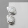 Earrings with pearls "abstraction" Bohemia, color silver