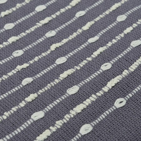 Gray cotton cover with a decorative line of Ethnic, size 230x250 cm-8