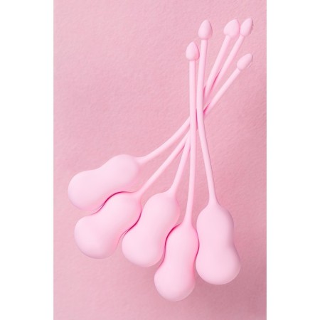 A set of vaginal balls Flovetta byfa tulips, silicone, pink, 5.3 cm-3