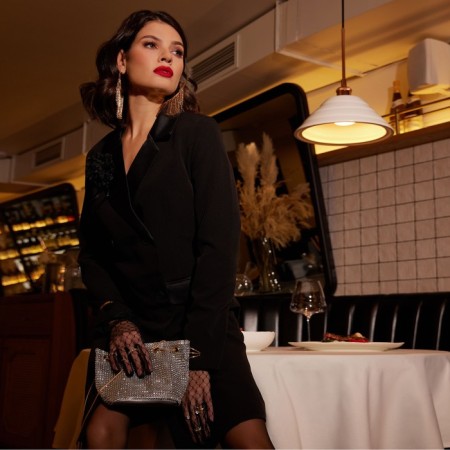 Dress (jacket) Women's minku: classic color black, rr 46-4