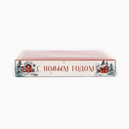 Box for 16 sweets with cells "Snow houses", 19 x 19 x 3 cm, New Year-1