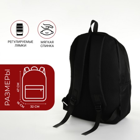 Youth backpack with lightning, 4 pockets, black/red color-1