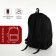 Youth backpack with lightning, 4 pockets, black/red color