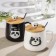 Ceramic mug with a wooden lid and spoon "Panda", 350 ml, color and pattern mix