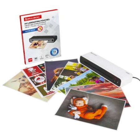 Brauberg L460-W white laminator, A4, film thickness 75-125 μm, speed 30 cm/min 532269-13