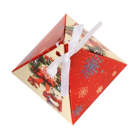 New Year. Bonbonniere, New Year's gift packaging "White Bear", 7 × 7 × 7.5 cm.-3