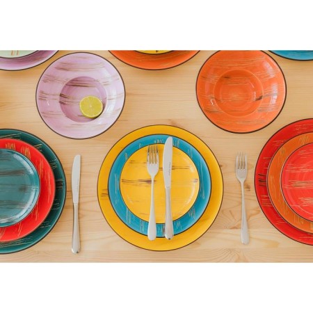Porcelain dessert plate Wilmax Scratch, D = 17.5 cm, yellow color-4