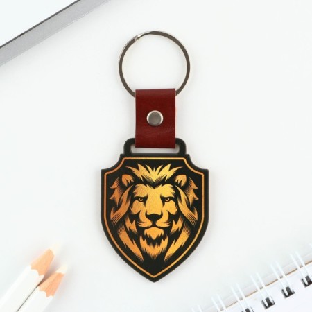 Key keychain wooden "lion", 7 x 4.2 cm-2