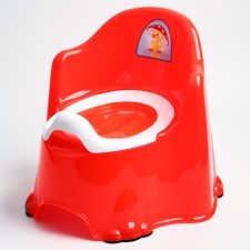Children's anti -slip “comfort” pot with a lid, a removable bowl, red color