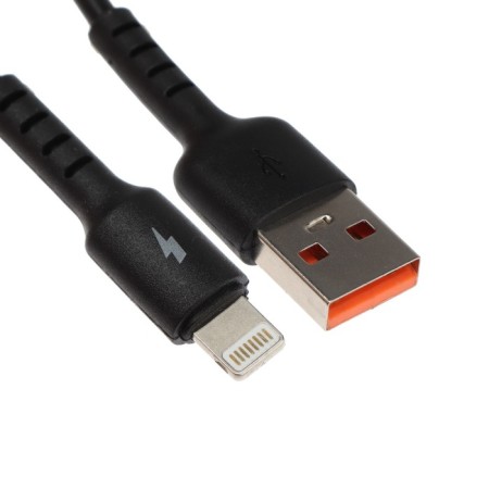 EXPLOYD EX-K-1261, Lightning-USB, 3 A, 1 m, charging/data transfer, silicone, black