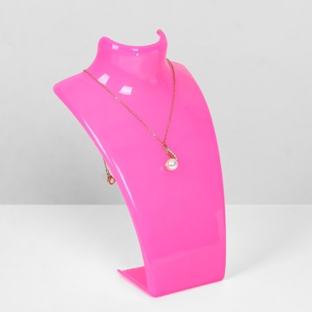 Bust for jewelry, 12 × 10 × 20 cm, pink color-1