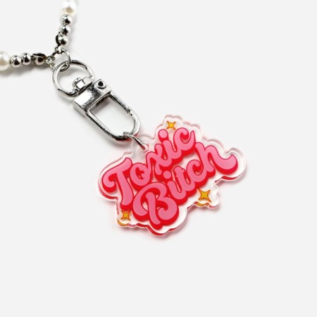 TOXIC Bitch beads keychain, 15 x 4.3 cm-3