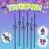 The tubes for the cocktail "Black Spiders", in the set 6 pcs., With gold
