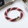 Hair elastic band "Mahrushka elite bow" stripes, 5 cm, mix